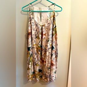 Forever 21, XL, light blouse with pink and green flower pattern.